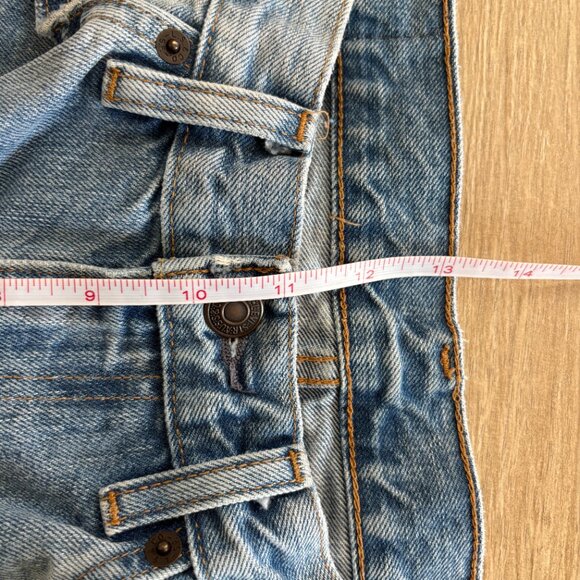 Levi's 517 Cropped Boot Cut Jeans Women's 28 Blue Denim Orange Tab Western Boho - Picture 13 of 14